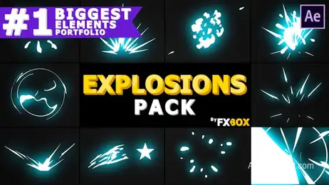 Cartoon Explosion Elements Freebies template preview