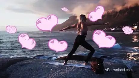 Cartoon Love Elements Freebies template preview