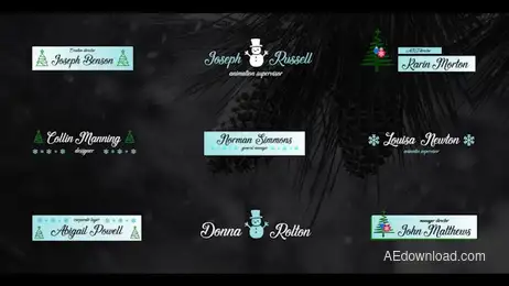 Christmas & New Year Lower Thirds Freebies template preview