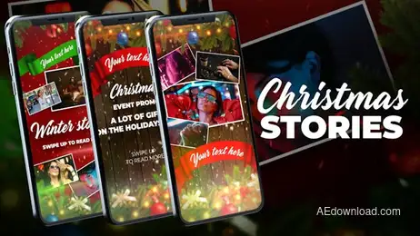 Christmas Winter Stories Freebies template preview