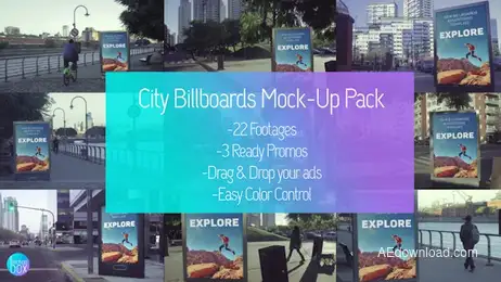 City Billboards Mockup Promo Pack Freebies template preview