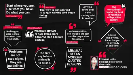 Clean Quotes Titles Freebies template preview