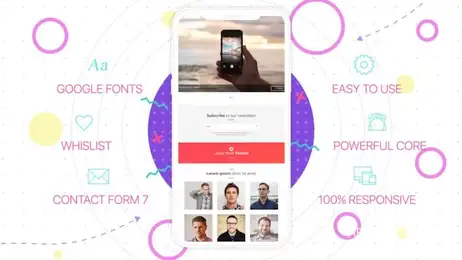 Colorful App Promotion Freebies template preview