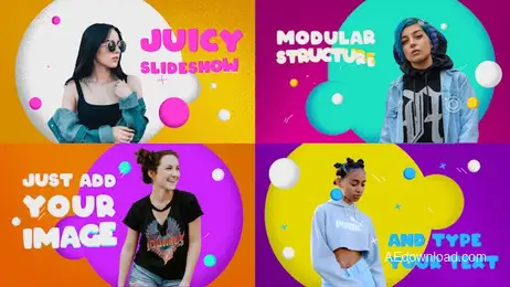 Colorful Slideshow Freebies template preview