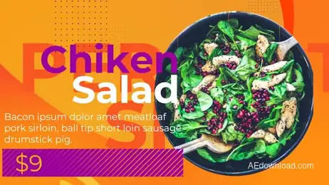 Colurful Food Promo Freebies template preview