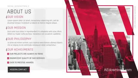 Company Presentation Modern Freebies template preview