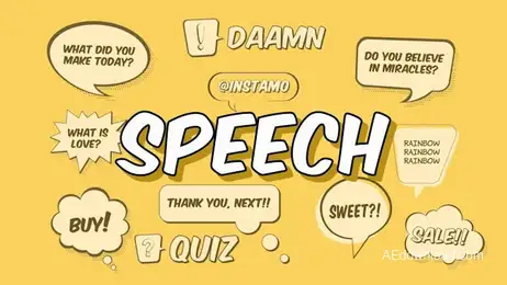 Cosmic Speech Bubbles Freebies template preview