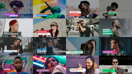 Creative Lower Thirds Freebies template preview