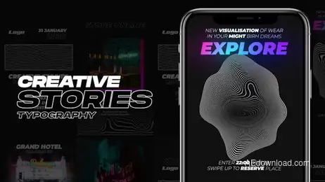 Creative Stories Typography Freebies template preview