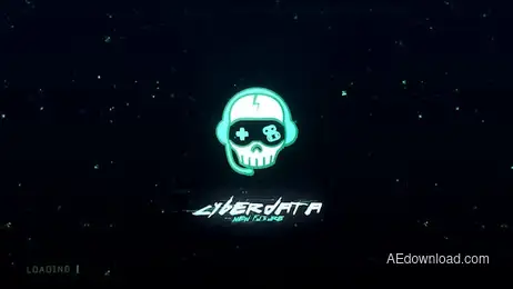 Cyber Data Glitch Logo Freebies template preview