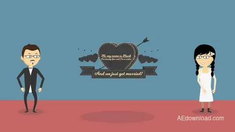 Dancing Wedding Characters Editor Freebies template preview