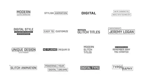Digital Glitch Titles Freebies template preview