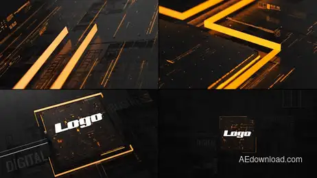 Digital Logo With Sci-Fi Elements Freebies template preview