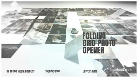 Folding Photo Grid Opener Freebies template preview