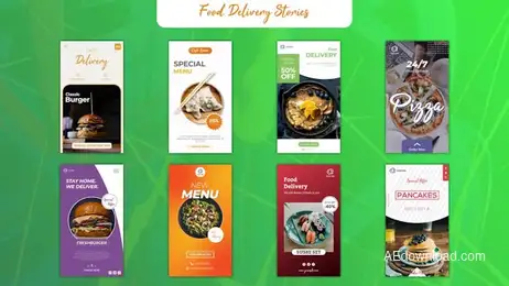 Food Delivery Stories Freebies template preview