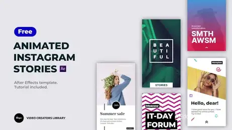 Free Animated Instagram Stories Freebies template preview