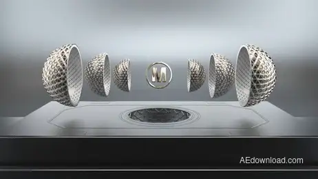 Futuristic Gold Logo Reveal Freebies template preview