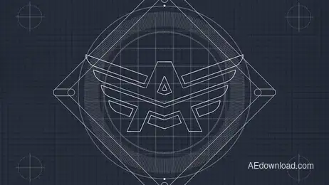 Geometrical Logo Reveal Freebies template preview