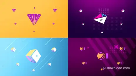 Geometry Logo Intro Pack Freebies template preview