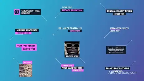 Glitch Callout Titles Freebies template preview