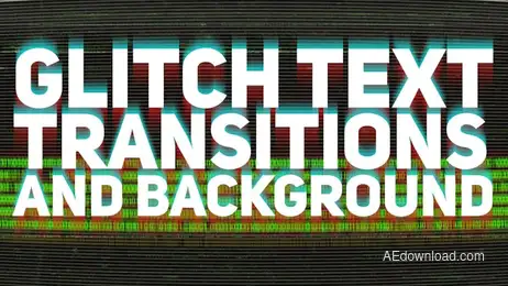 Glitch  Text Transitions + Background Freebies template preview