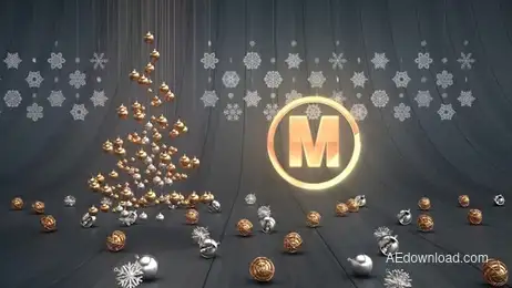 Gold Christmas Logo Freebies template preview