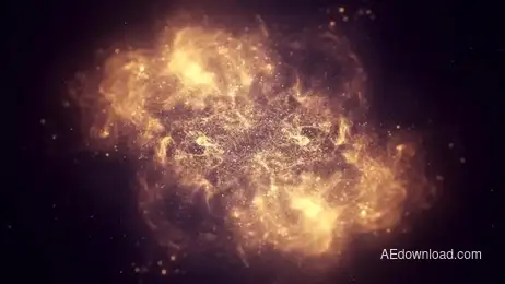 Gold Particle Logo Reveal Freebies template preview