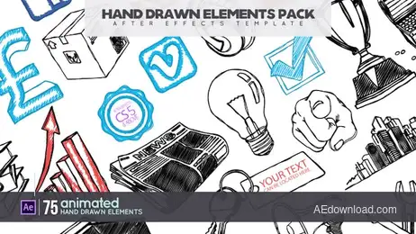 Hand Drawn Elements Pack Freebies template preview