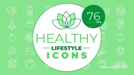 Healthy Lifestyle Icons Freebies template preview