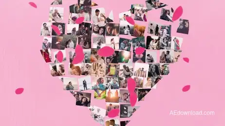 Heart Mosaic Logo Freebies template preview