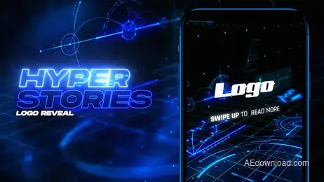 Hyper Stories Logo Reveal Freebies template preview