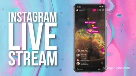 Instagram Live Stream Freebies template preview