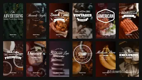 Instagram Stories - Brand Eatery & Cafe Freebies template preview
