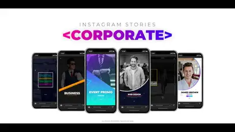 Instagram Stories: Corporate Freebies template preview