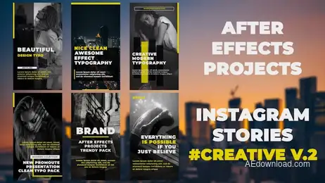 Instagram Stories - Creative V.2 Freebies template preview