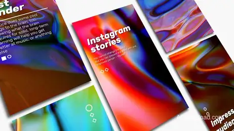 Instagram Stories Liquid Gradient Freebies template preview