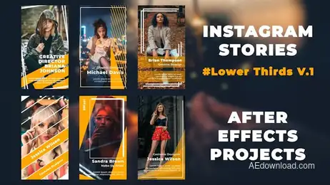 Instagram Stories - Lower Thirds V.1 Freebies template preview