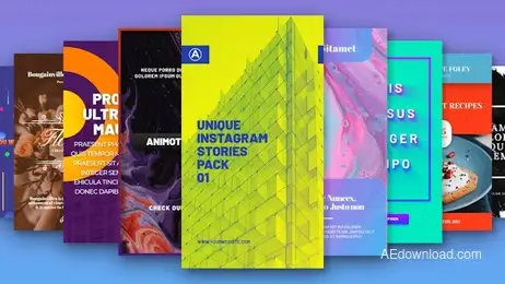 Instagram Stories Pack 01 Freebies template preview