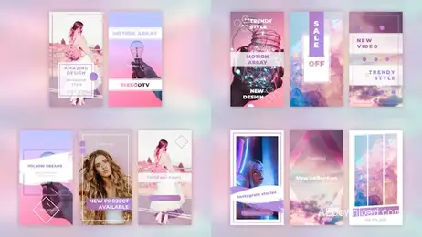 Instagram Stories Pack V.1 Freebies template preview