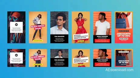 Instagram Stories & Posts Freebies template preview