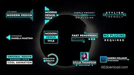 Lite Neon Titles Freebies template preview