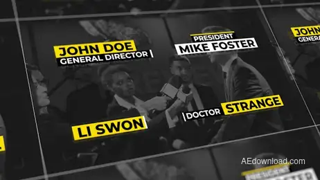 Lower Thirds Auto-Scalable Freebies template preview