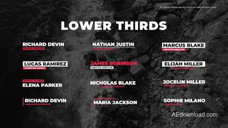 Lower Thirds Freebies template preview