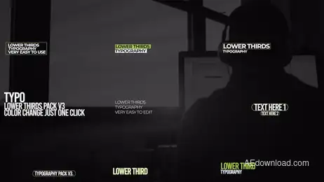 Lower Thirds Pack V3 Freebies template preview