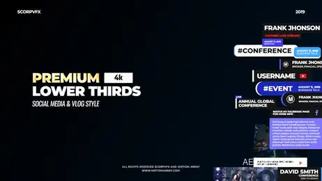 Lower Thirds - Social Media And Vlog Style Freebies template preview