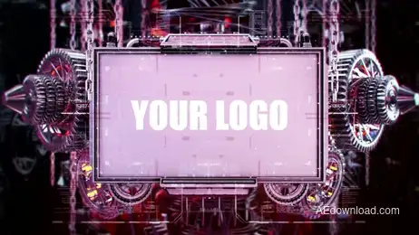 Mechanical Gear Screen Logo Freebies template preview