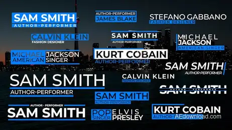 Minimal Lower Thirds Freebies template preview