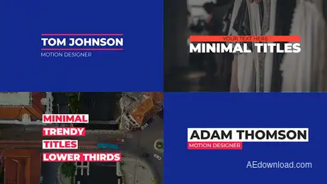 Minimal Titles And Lower Thirds Pack Freebies template preview