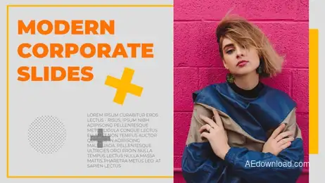 Modern Corporate Slides Freebies template preview