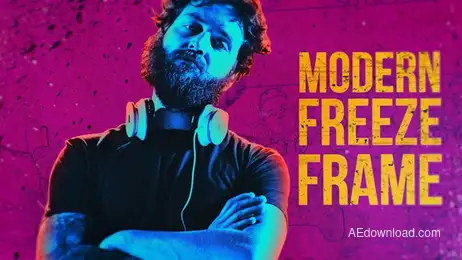 Modern Freeze Frame Freebies template preview